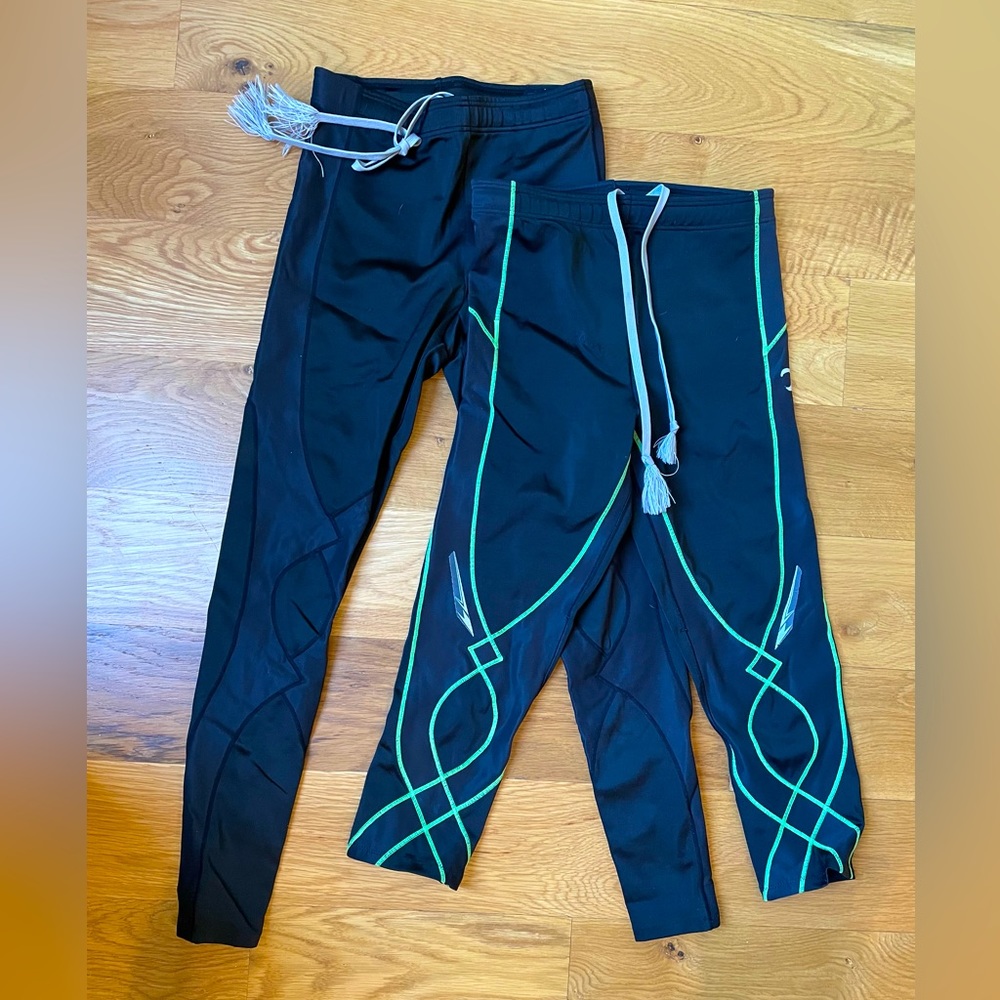 Lot of 2 CW-X compression running tights